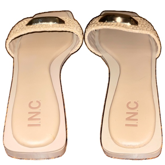 INC International Concepts - Paramita Flat Sandals - Natural Raffia - Size 9 - Picture 4 of 9